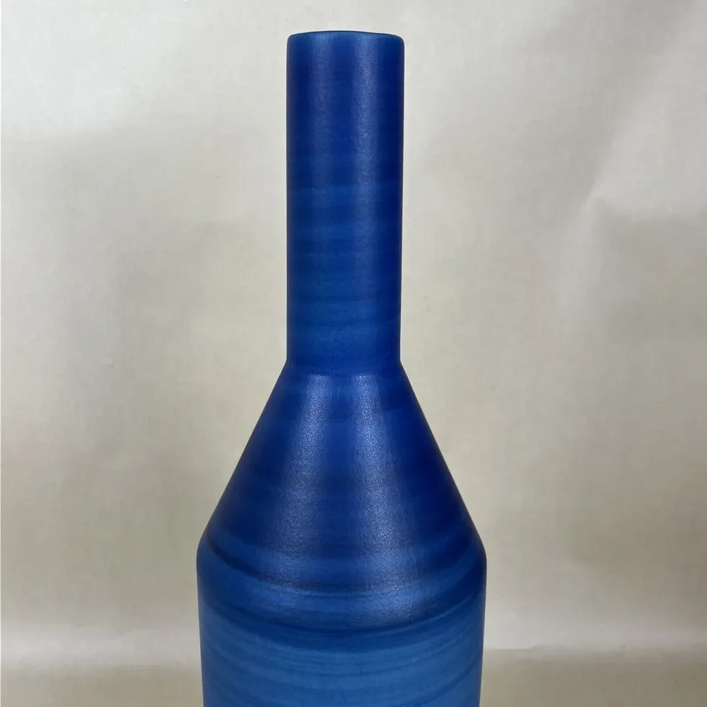 Blue White Pottery Vase Made In‎ Thailand  14” H